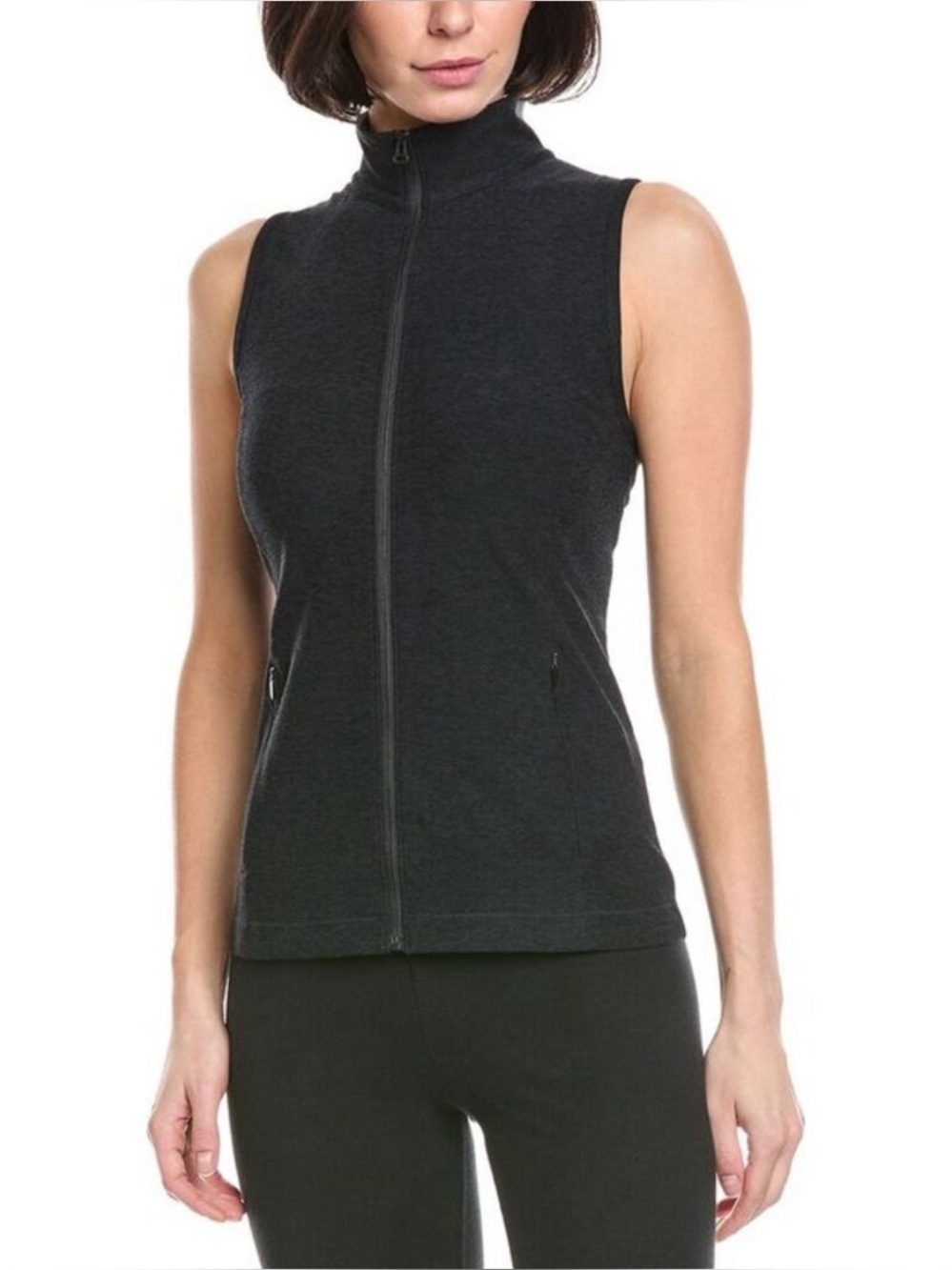 Beyond Yoga Womens Venice Zip-Front Vest in Black Golf Tennis Size M NWOT